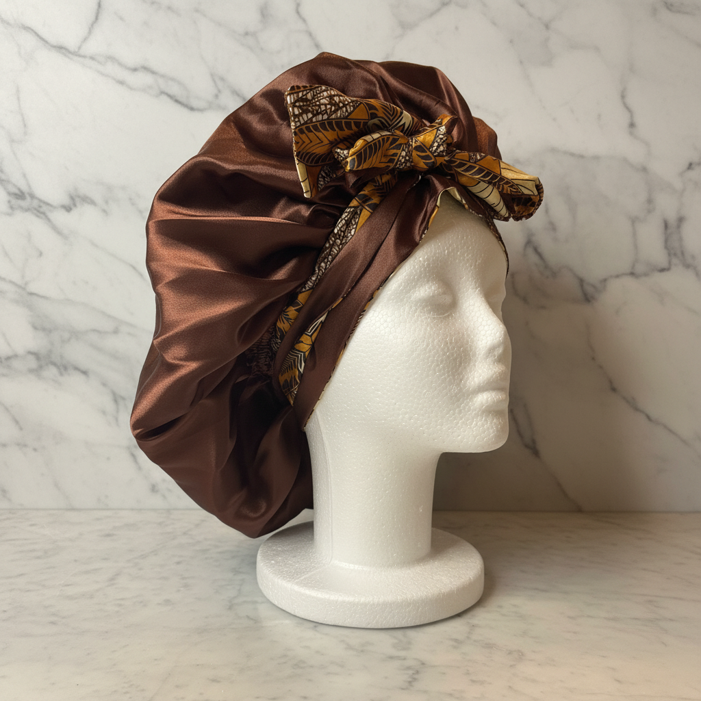 Chocolate Brown Bonnet Side - Marble Background
