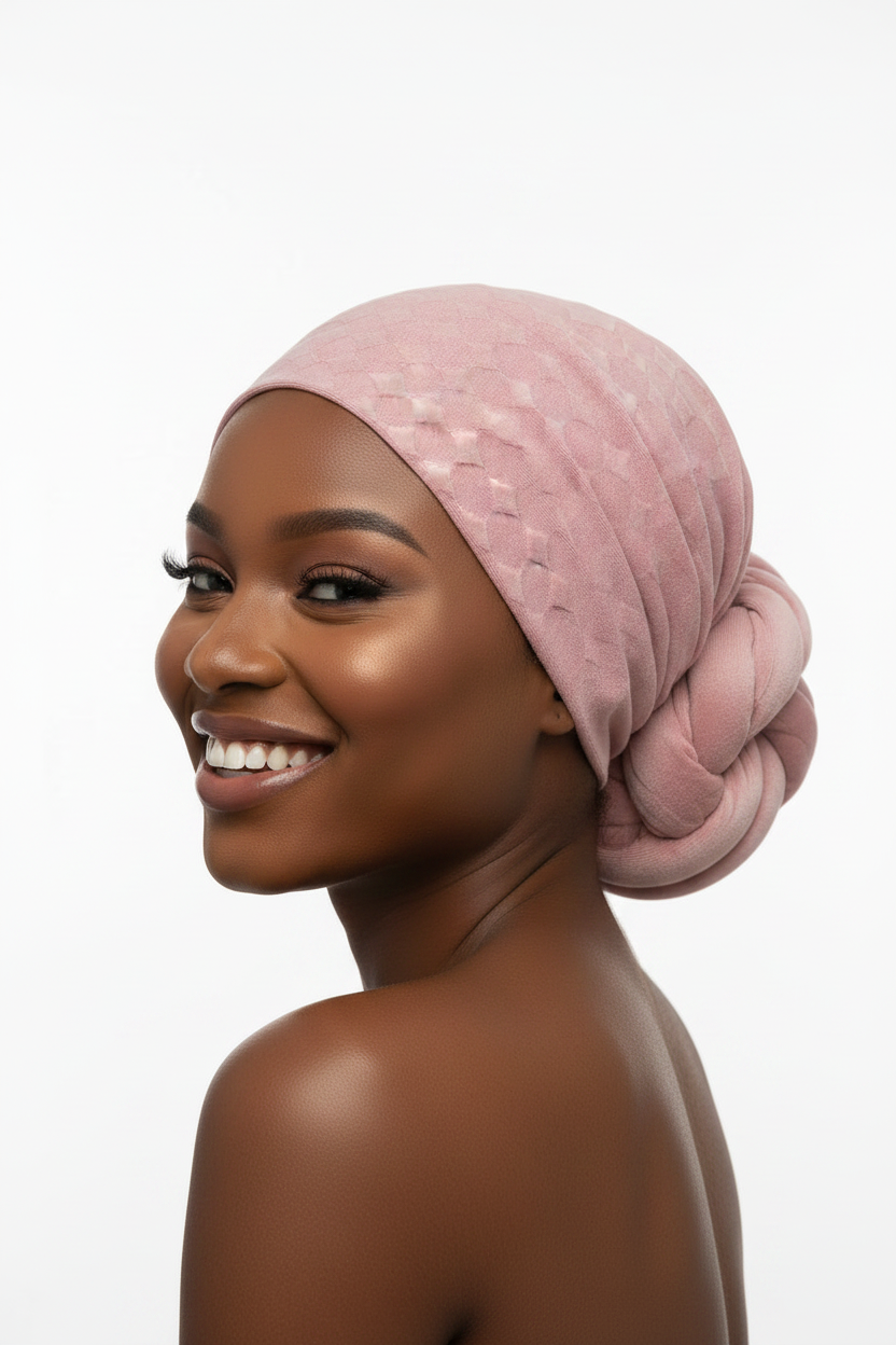 Dusty Pink Headwrap - Knot at Nape