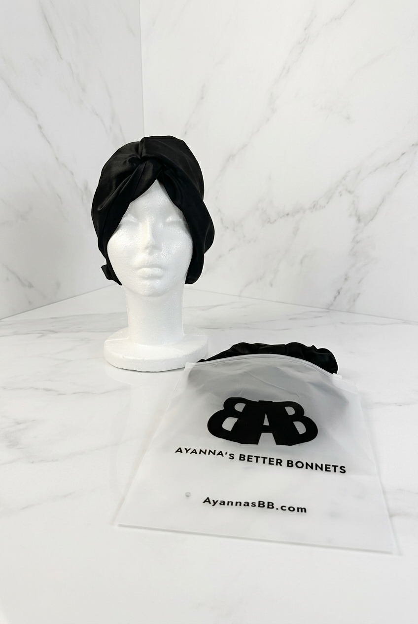 The Ä.Bon Halo Silk Bonnet — Black