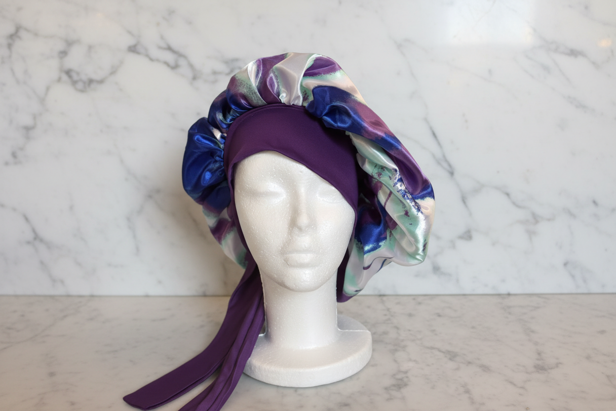 Keira's Kaleidoscope Collection — Kids Satin Bonnet