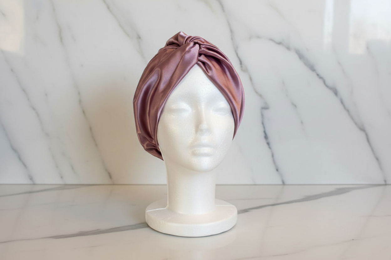 Mauve Turban - Front Elevated View
