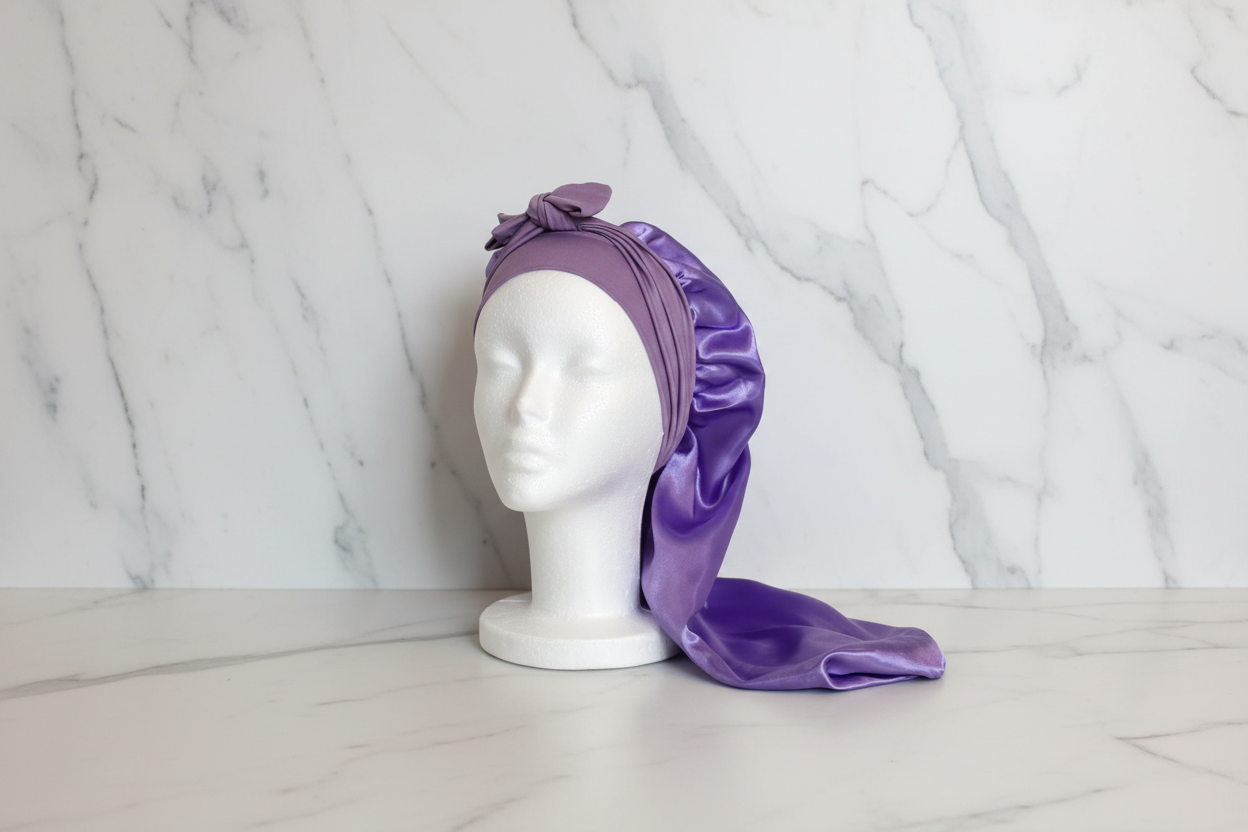 Purple Long Bonnet Side Marble