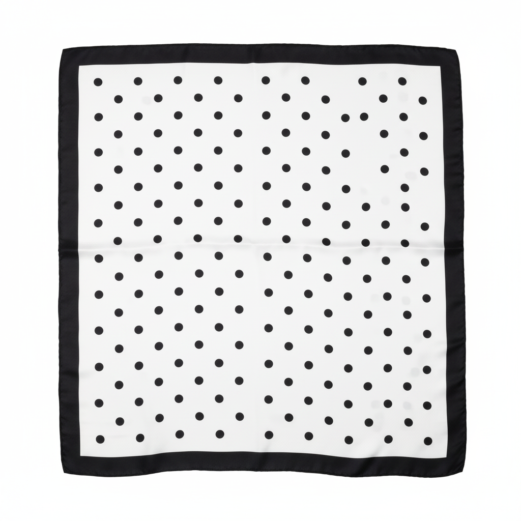White Polka Dot Scarf