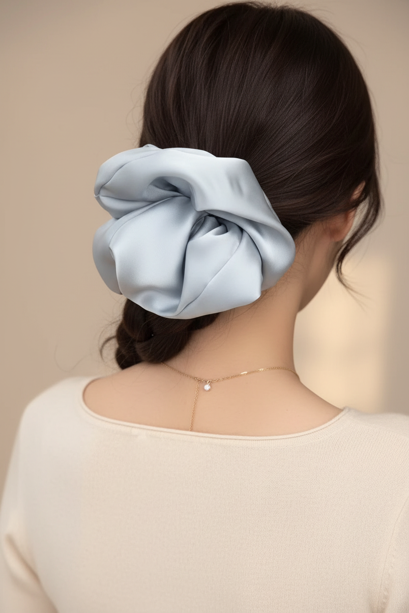 Luxury Silk Scrunchie Hero Shot