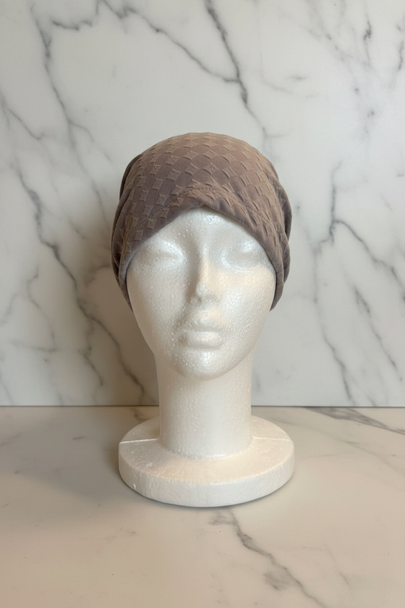 Already Knotted Wrap - Dark Grey Marble Hero Shot