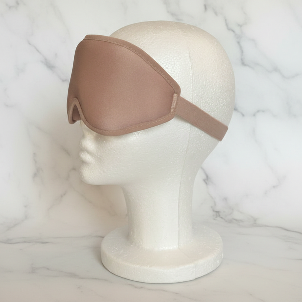 Ayana Eye Mask Pink - Side Profile - Seamless Marble