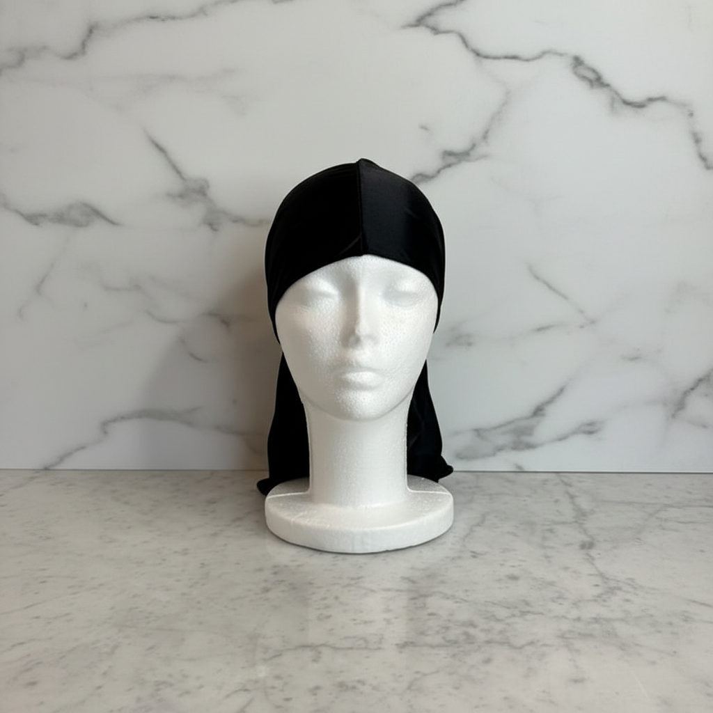 Black du-rag marble front