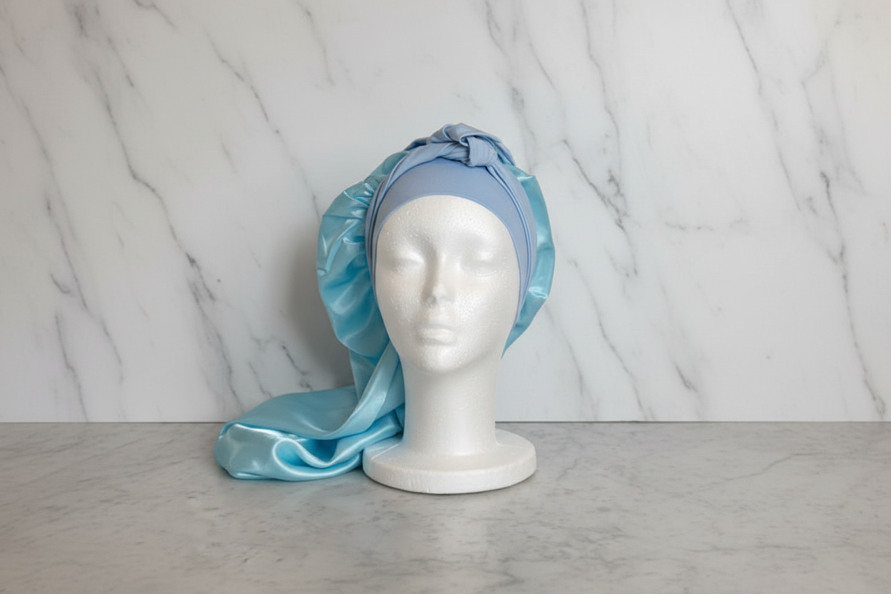 Blue Long Bonnet Front Marble
