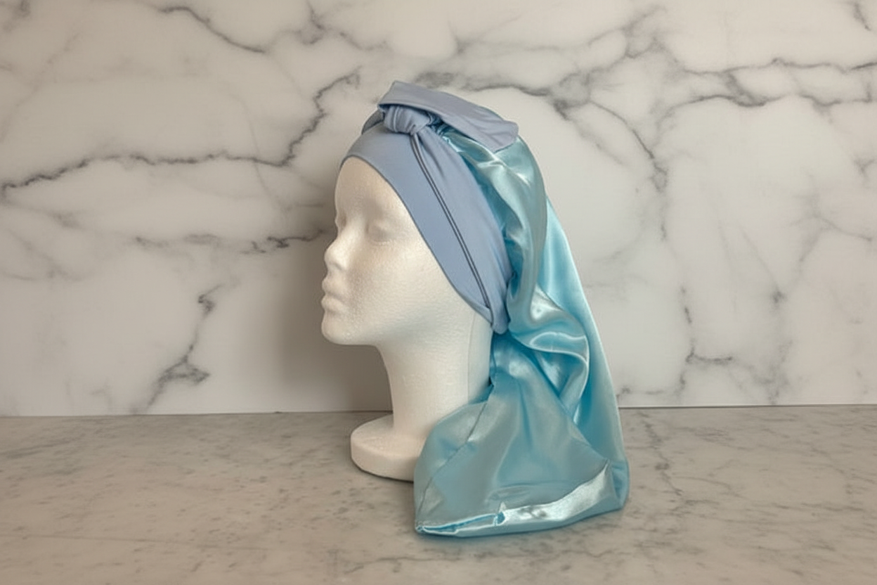 Blue Long Bonnet Side Marble