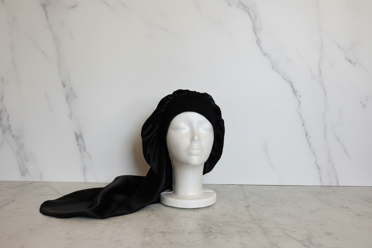 Boy's Long Bonnet - Front - Marble