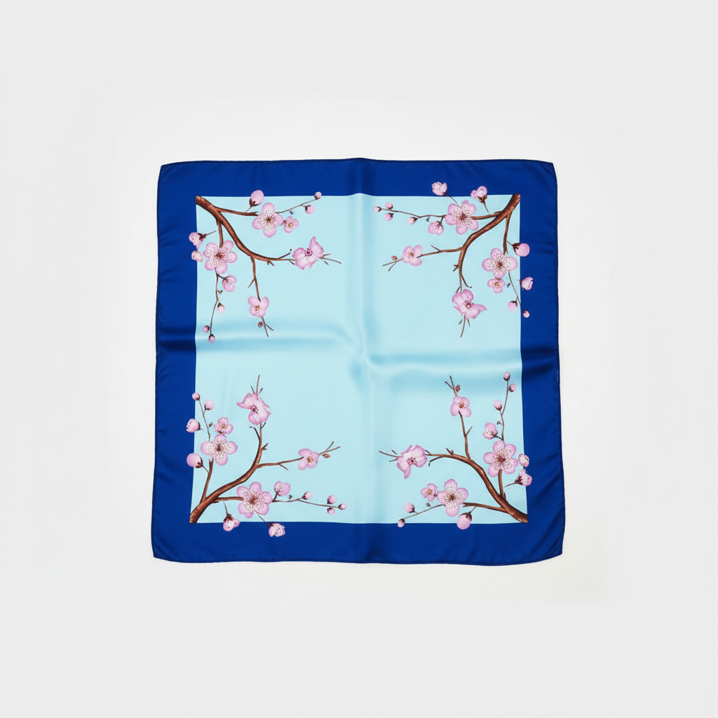 Cherry Blossom Scarf - Flat Lay