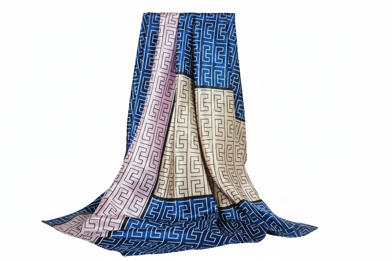 Enhanced Abstract Floral Scarf