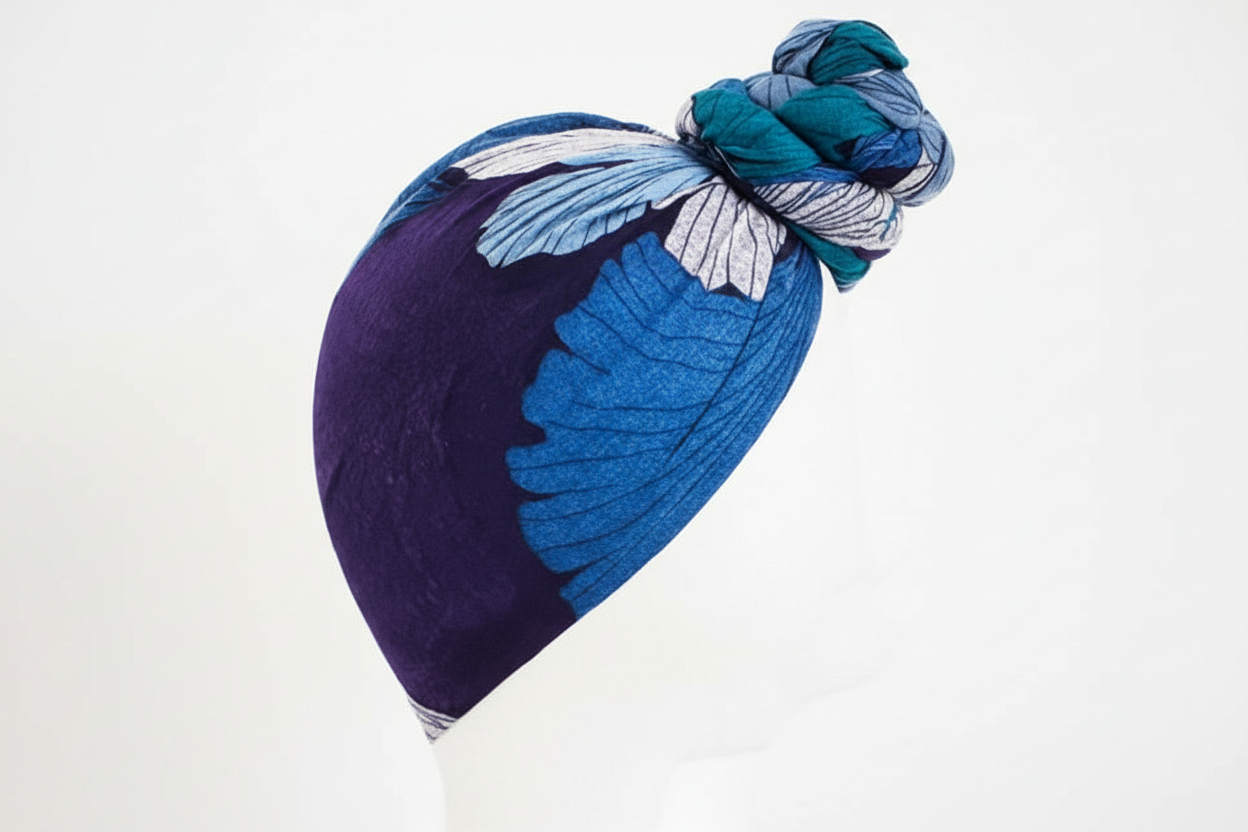 Enhanced Headwrap - Purple/Red Butterfly