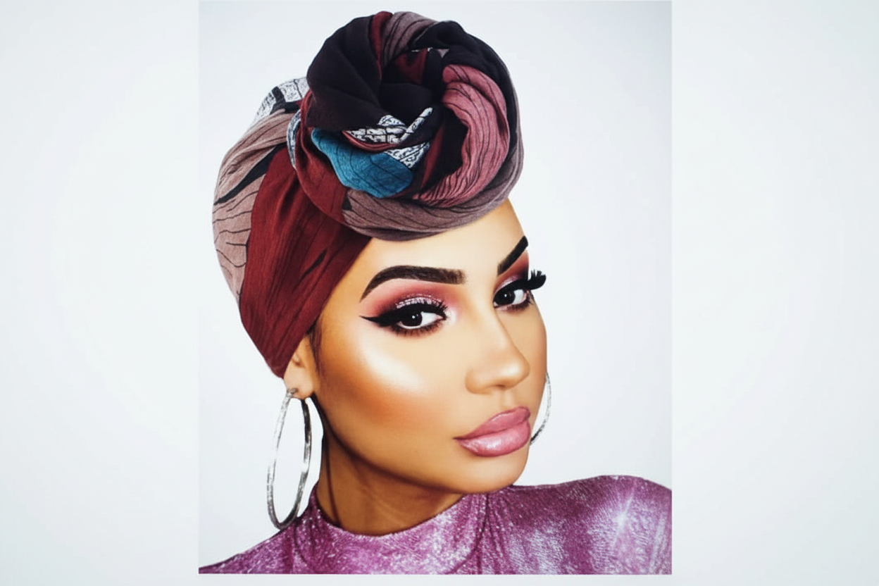 Enhanced Headwrap - Purple/Red Detail