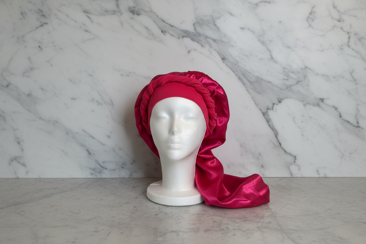 Fuchsia Long Bonnet Front Marble