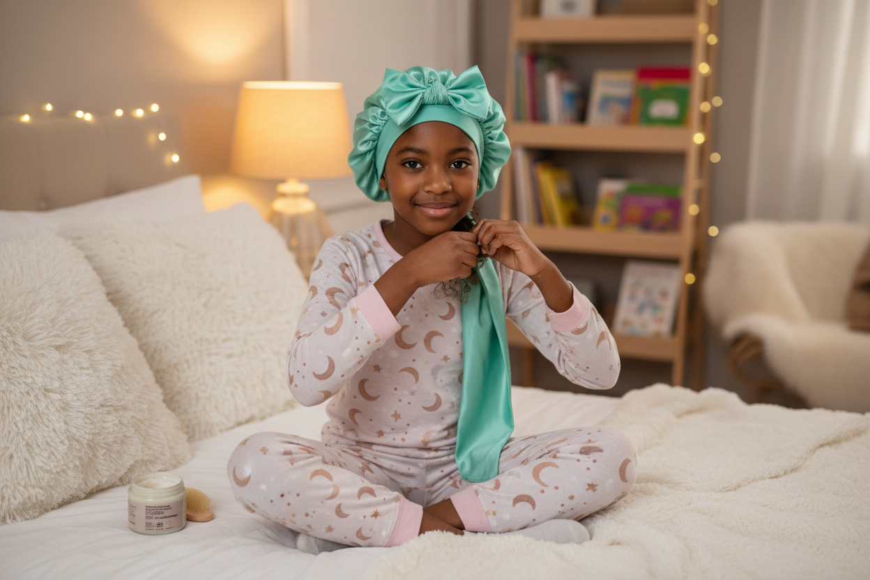 Girl in Pajamas - Mint Green Bonnet v2