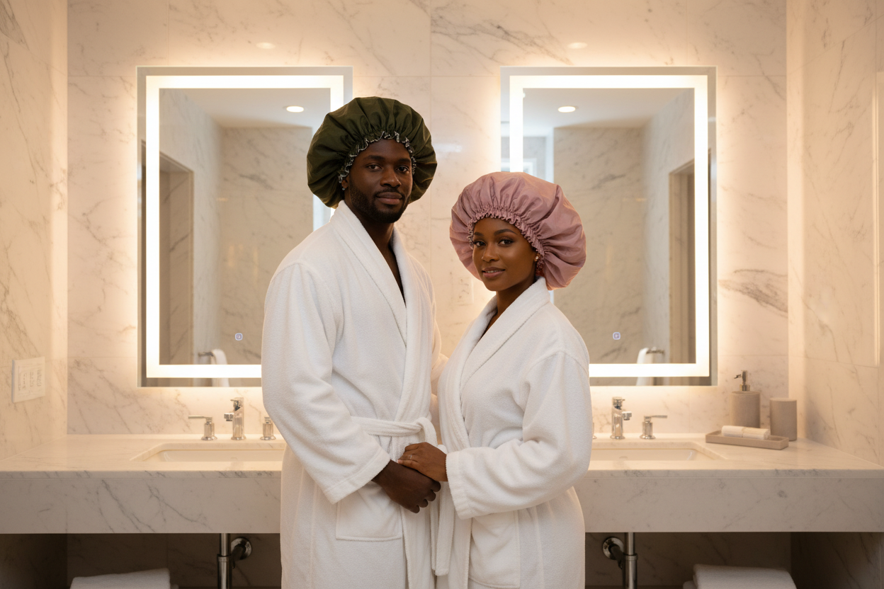 Hero Shot V2 - Marble Bathroom Couple