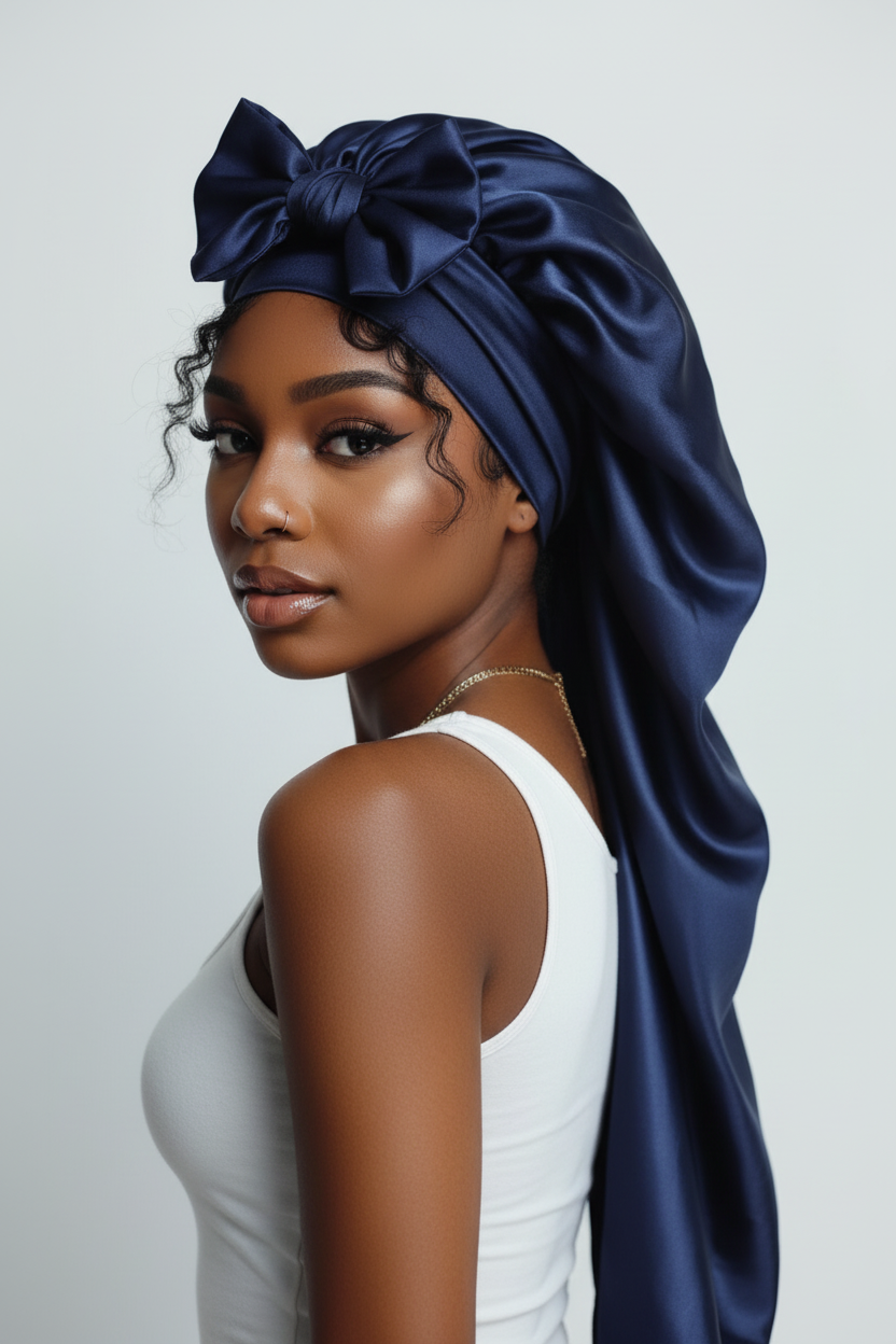 Navy Blue Bonnet - Lifestyle