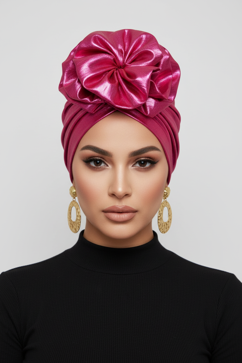 Pink Fuchsia Glitter Bow Wrap - Lifestyle