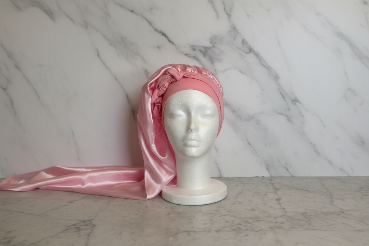 Pink Long Bonnet Front Marble