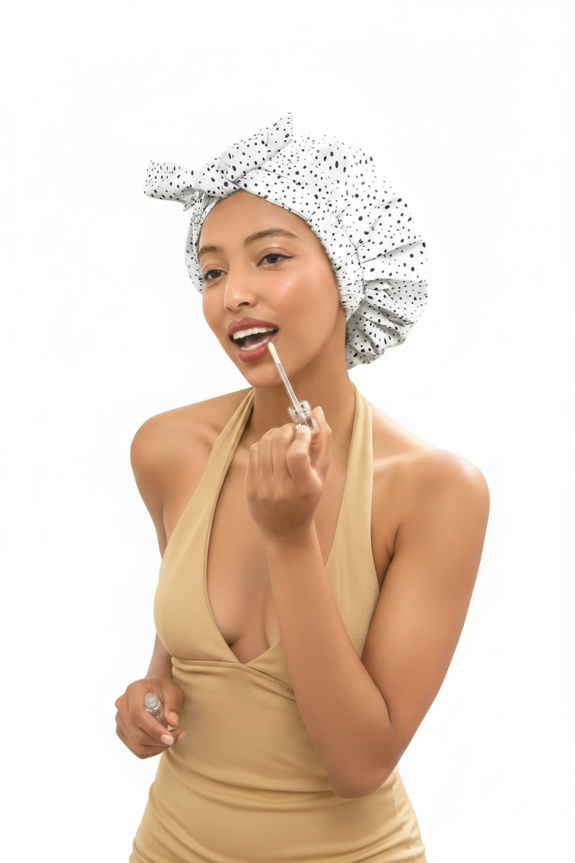 Polka Dot Shower Cap