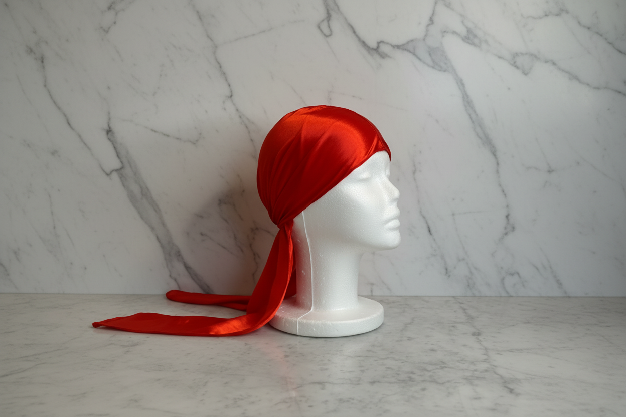 Red Du-Rag Marble Background