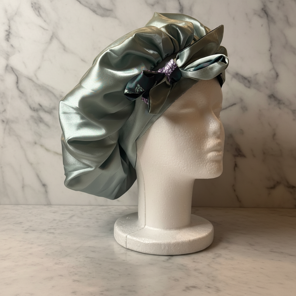 Sage Green Bonnet Side - Marble Background