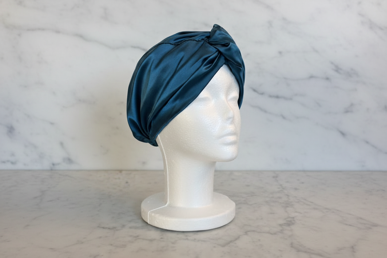 Teal Turban - Three Quarter View