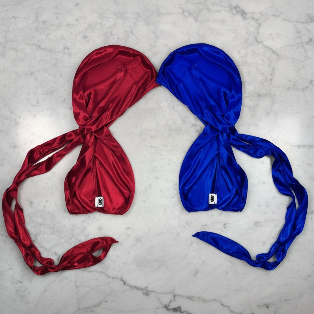 The Rashad - Red & Royal Blue Du-Rag Combo