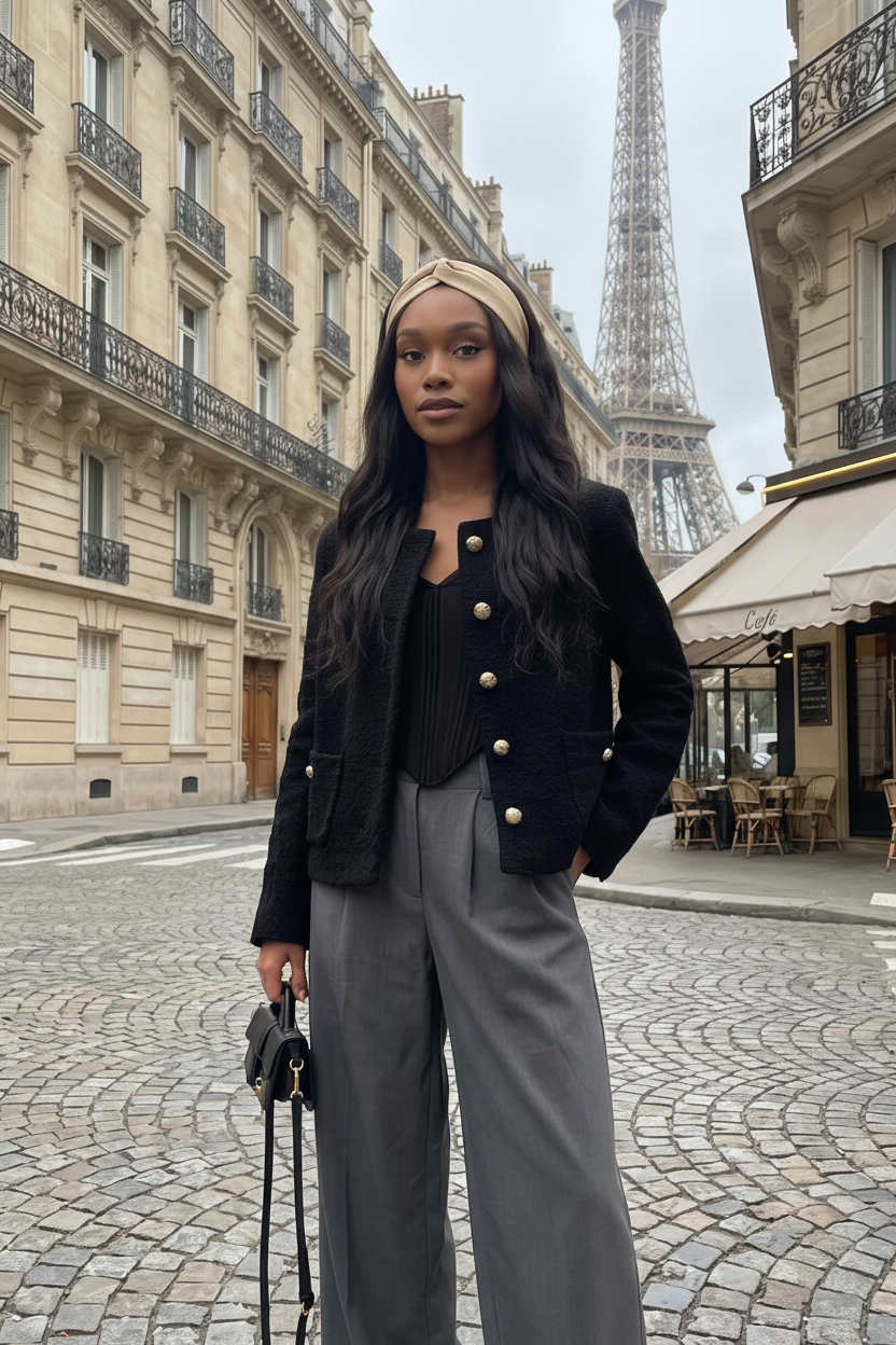 Tumajah Timeless Silk Headband - Paris Hero Shot